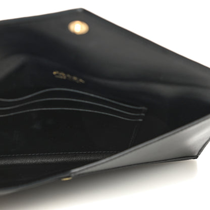 Prada Saffiano Envelope Wristlet Crossbody Wallet Black 6 of 14