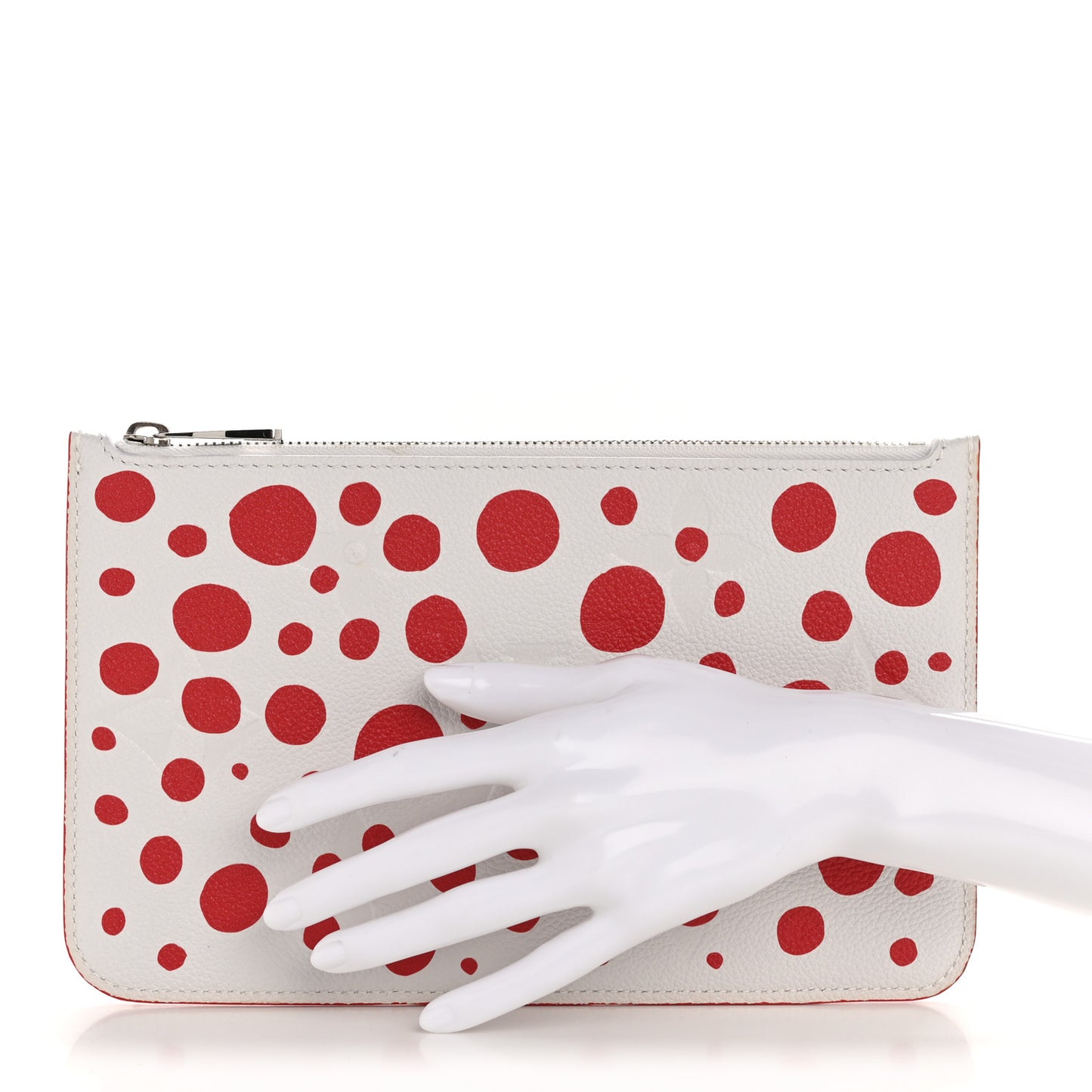 LV X YK Empreinte Infinity Dots Neverfull MM Pochette Rouge White