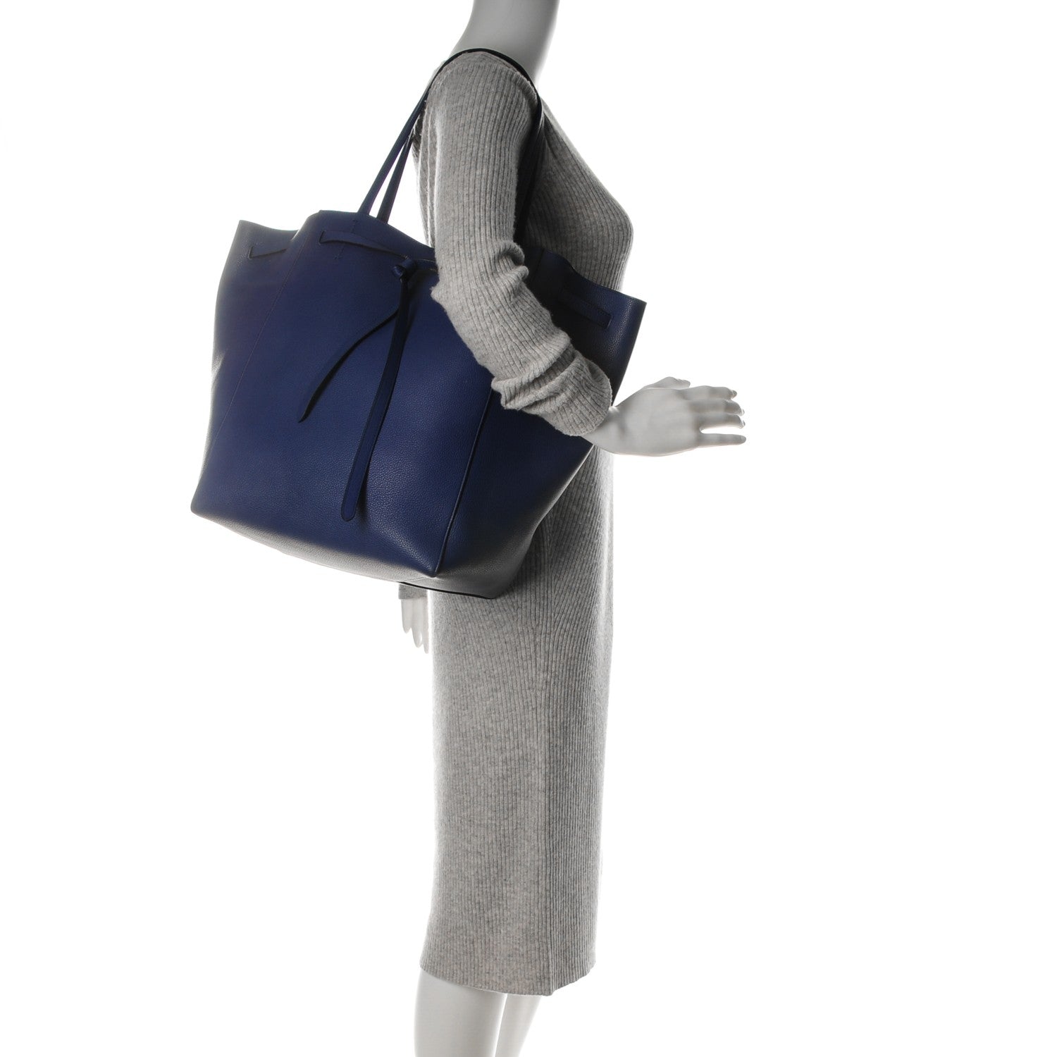 Celine Soft Grained Calfskin Medium Belt Cabas Phantom Indigo 2 of 7