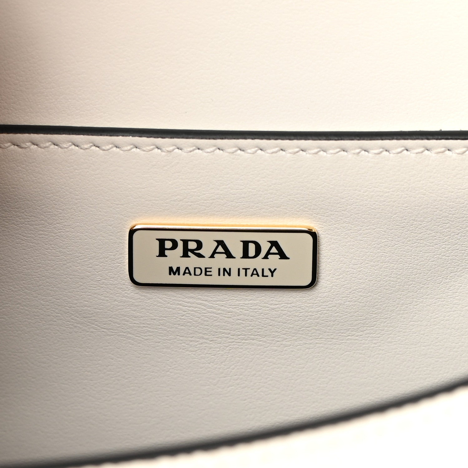 Prada Saffiano Cuir Triangle Embleme Flap Shoulder Bag White 6 of 12