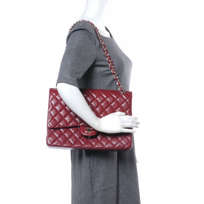 Chanel Caviar Maxi Single Flap Red 2 of 10