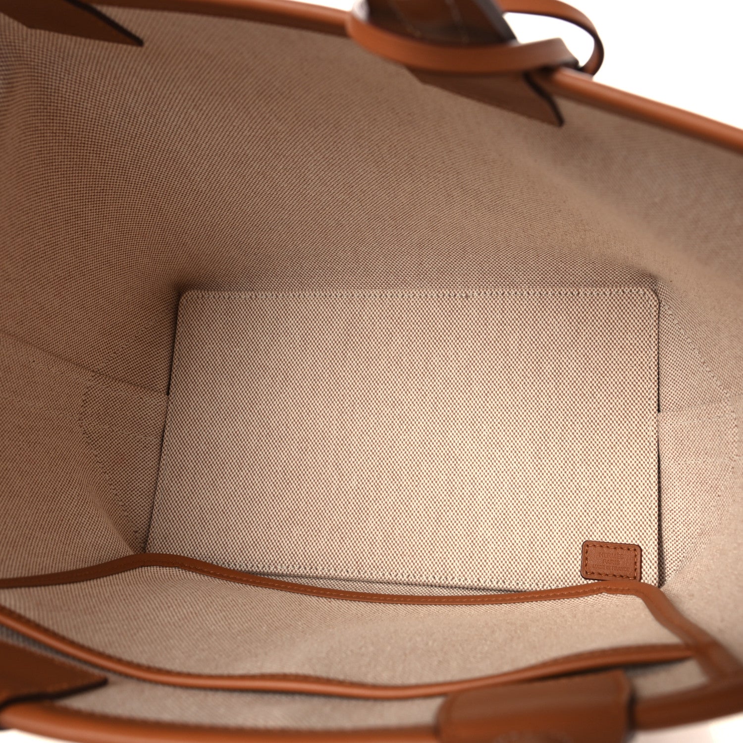 Hermes H Plume Canvas Swift Printed Quadrige au Fil Steeple 25 Bag Gris Beige Ecru Beige Gold 5 of 10