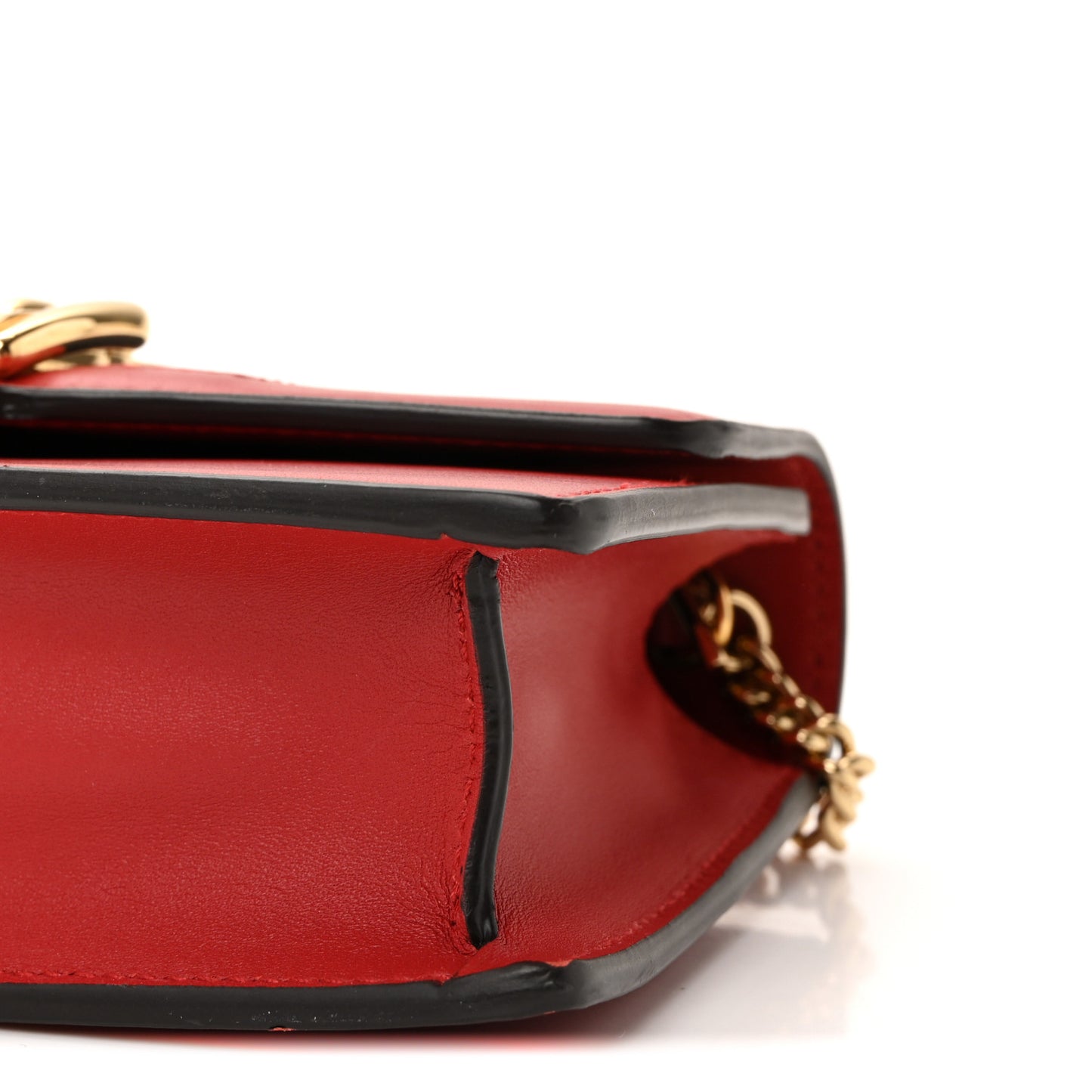 Calfskin Super Mini Sylvie Chain Shoulder Bag Hibiscus Red