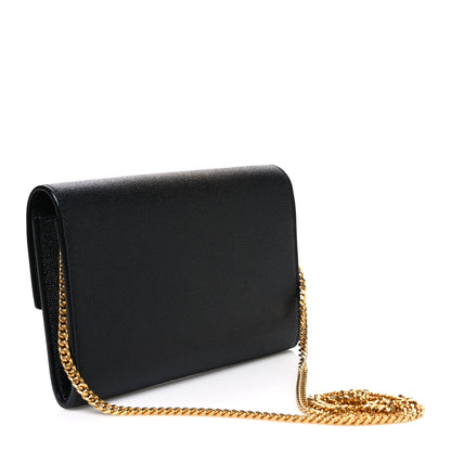 Saint Laurent Grain De Poudre Uptown Chain Wallet Black 4 of 10
