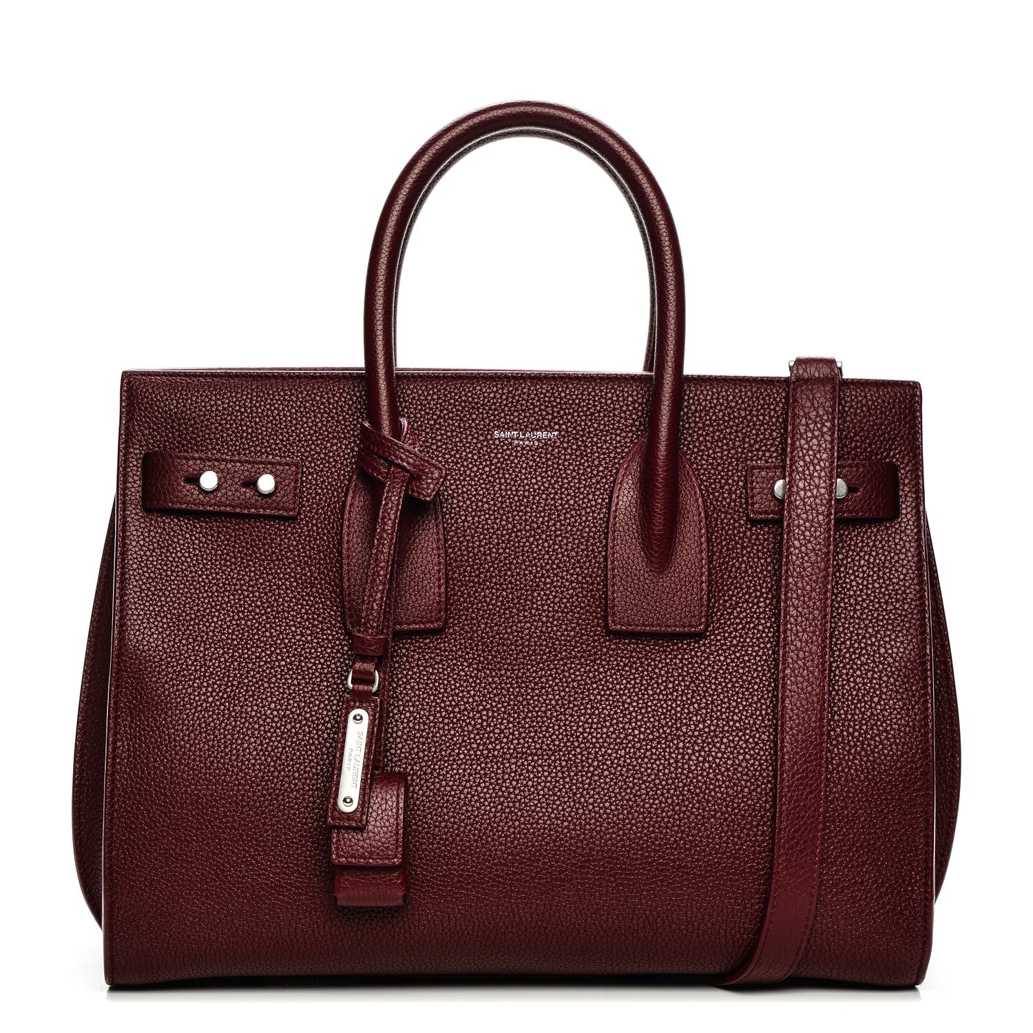 Saint Laurent Grained Calfskin Small Supple Sac De Jour Dark Pallisandre 1 of 9