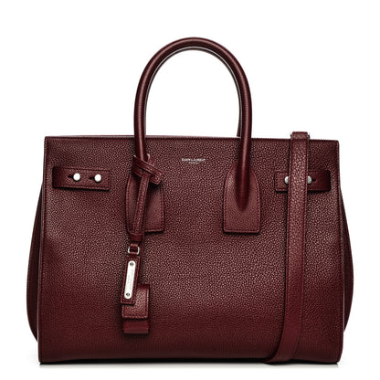 Saint Laurent Grained Calfskin Small Supple Sac De Jour Dark Pallisandre 1 of 9