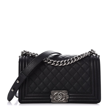 Chanel Caviar Quilted Medium Boy Flap Black 1 of 9