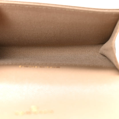 Chanel Caviar Quilted Flap Card Holder Wallet Dark Beige 5 of 8