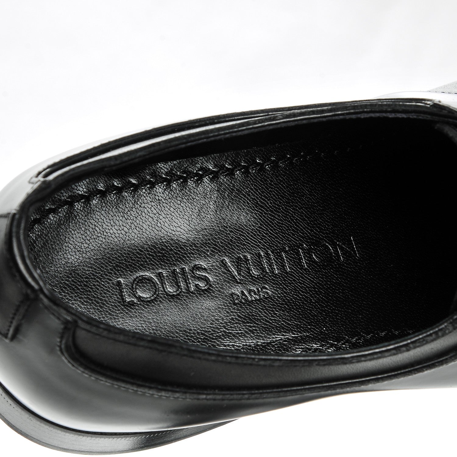 Louis Vuitton Lambskin Derby Lace Up Shoes 8 Black 8 of 8