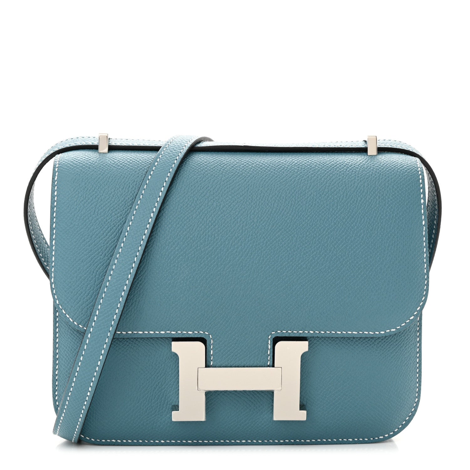 Hermes Epsom Constance 18 New Blue Jean 1 of 12