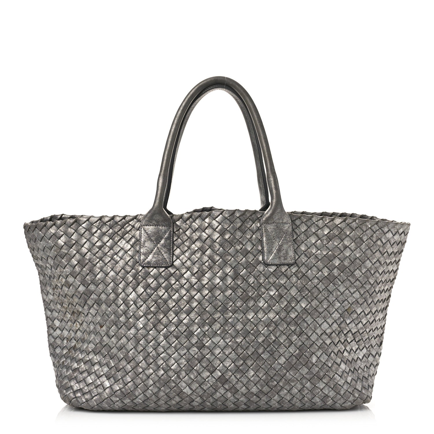 Bottega Veneta Metallic Nappa Intrecciato Medium Moon Cabat Silver 3 of 11