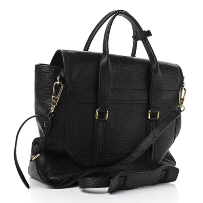 3.1 Phillip Lim Textured Calfskin Large Pashli Satchel Black 2 of 4