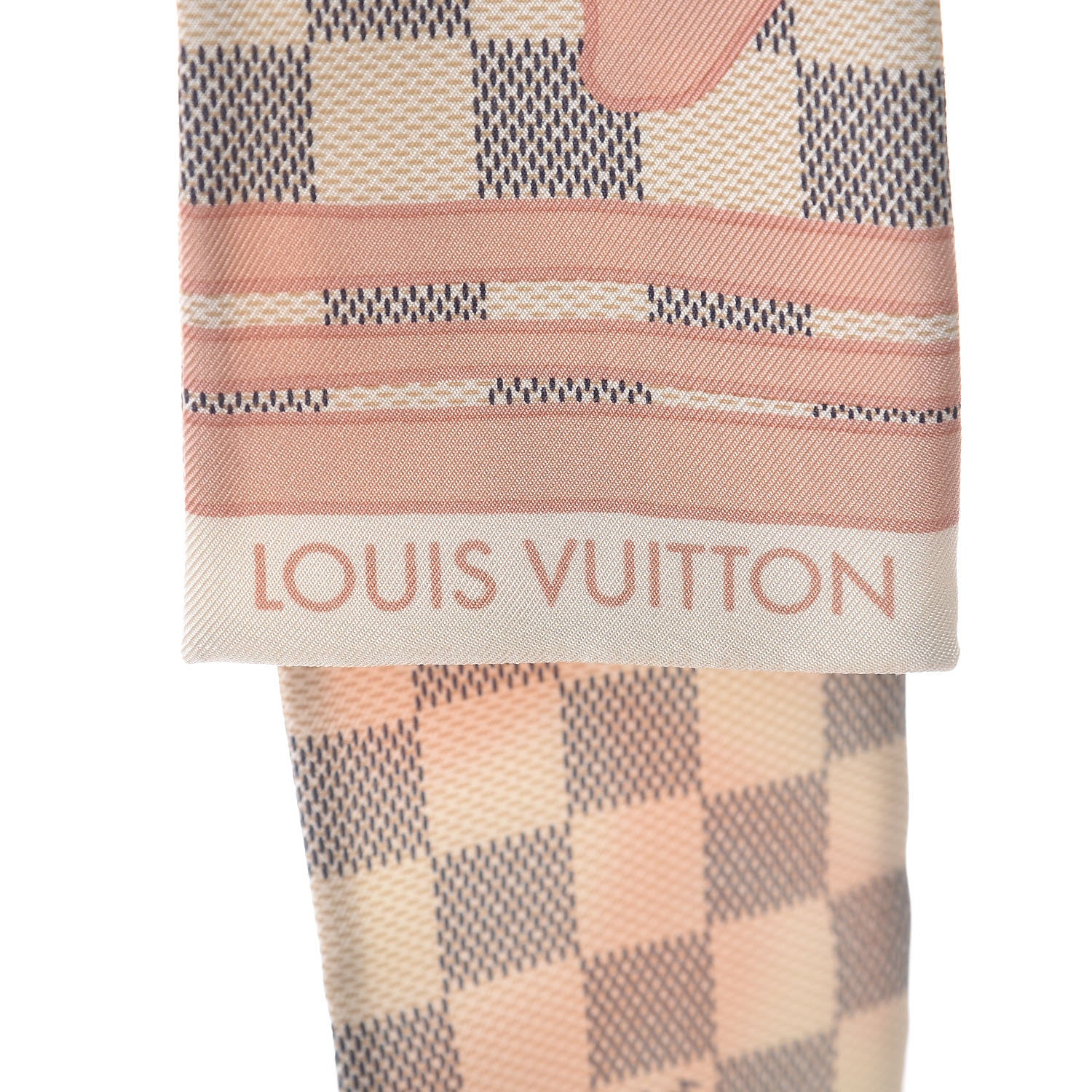 Louis Vuitton Silk Damier Azur Tahitienne Bandeau Rose Ballerine 3 of 6