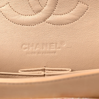 Chanel Tweed Quilted Medium Double Flap Beige Pink 6 of 11