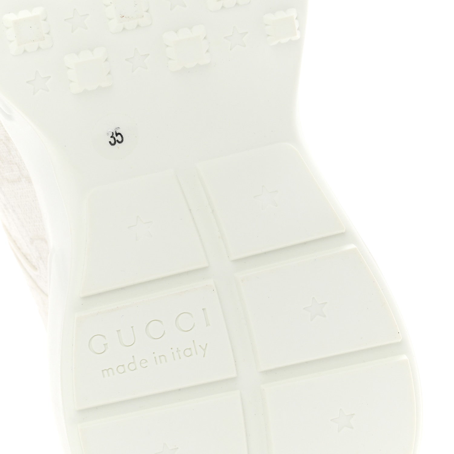 Gucci GG Supreme Monogram Womens Rhyton Sneakers 35 White 8 of 11