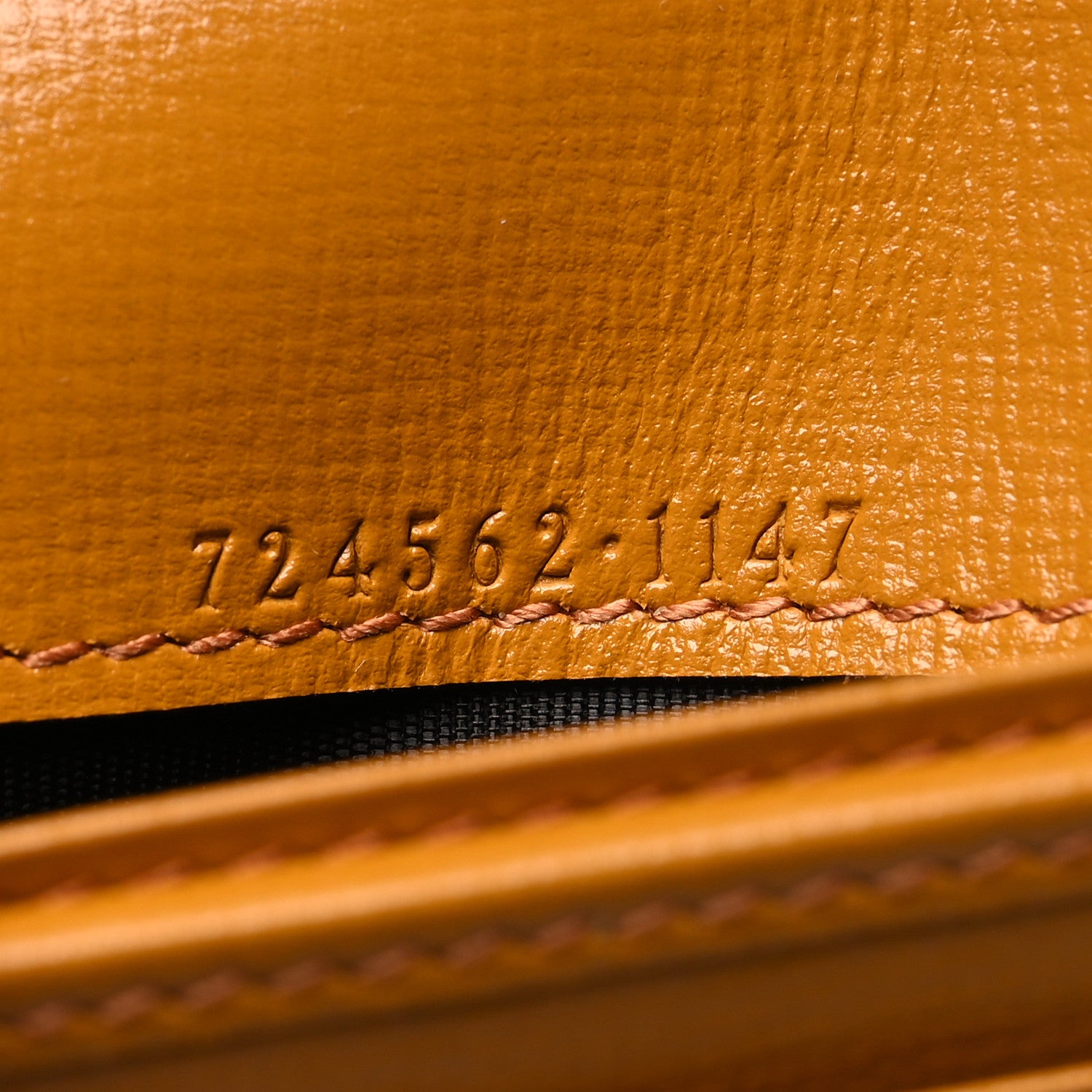 Gucci GG Supreme Monogram Textured Calfskin Retro Interlocking G Passport Case Beige Yellow 7 of 11
