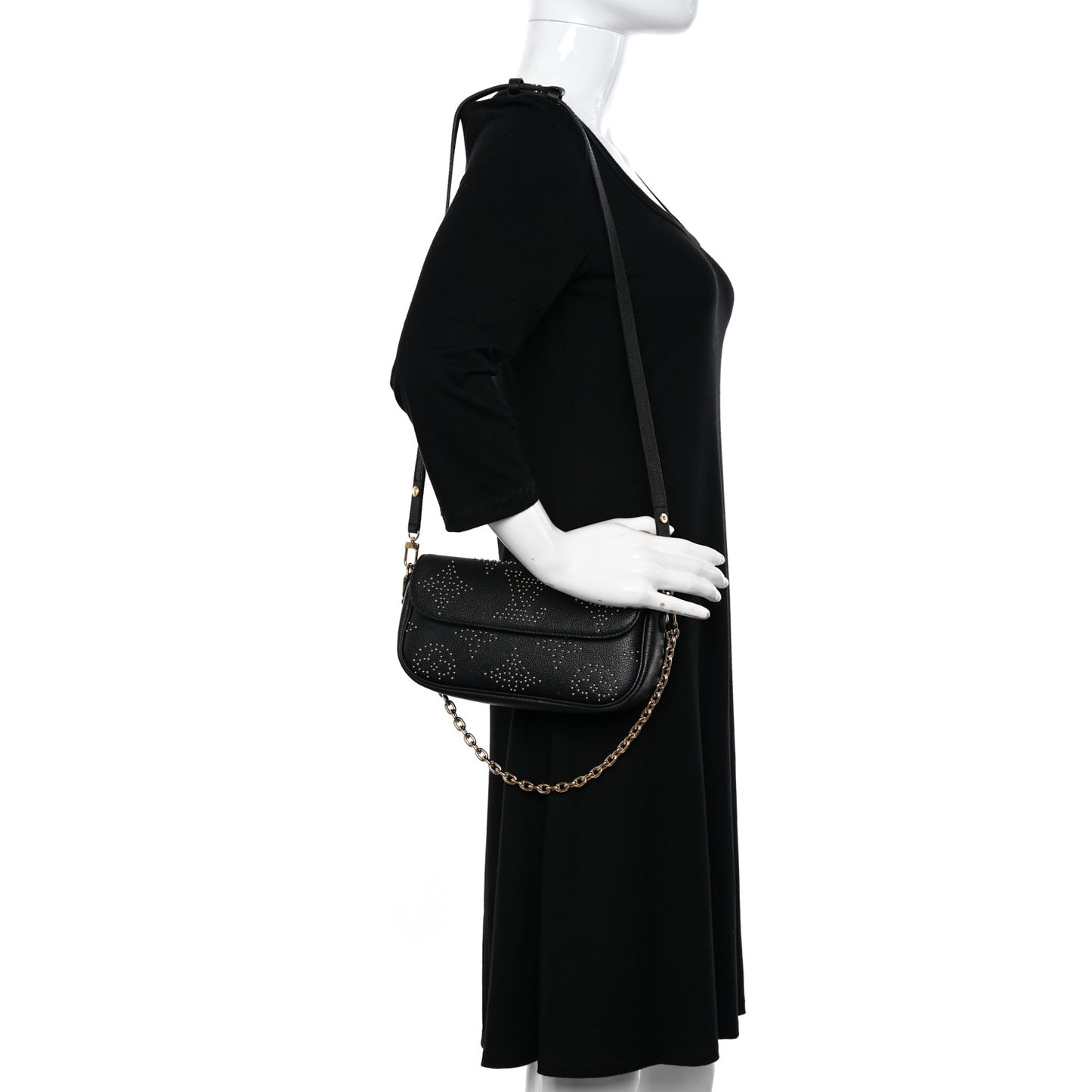 Empreinte Giant Studded Ivy Wallet On Chain Black