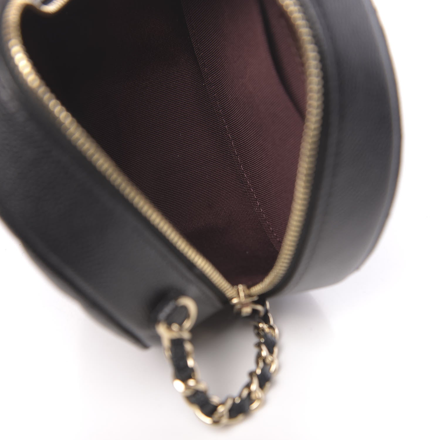 Chanel Caviar Quilted Round Clutch With Chain Black 5 of 10
