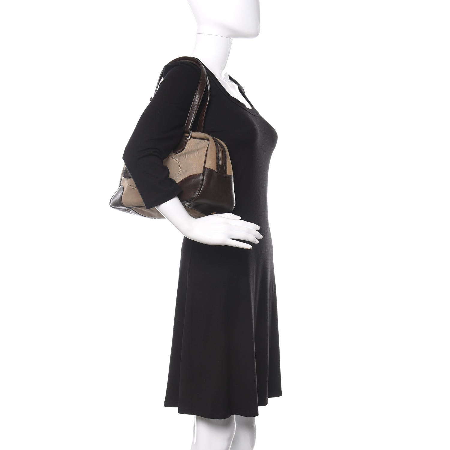 Prada Jacquard Logo Bauletto Corda Bruciato 2 of 18