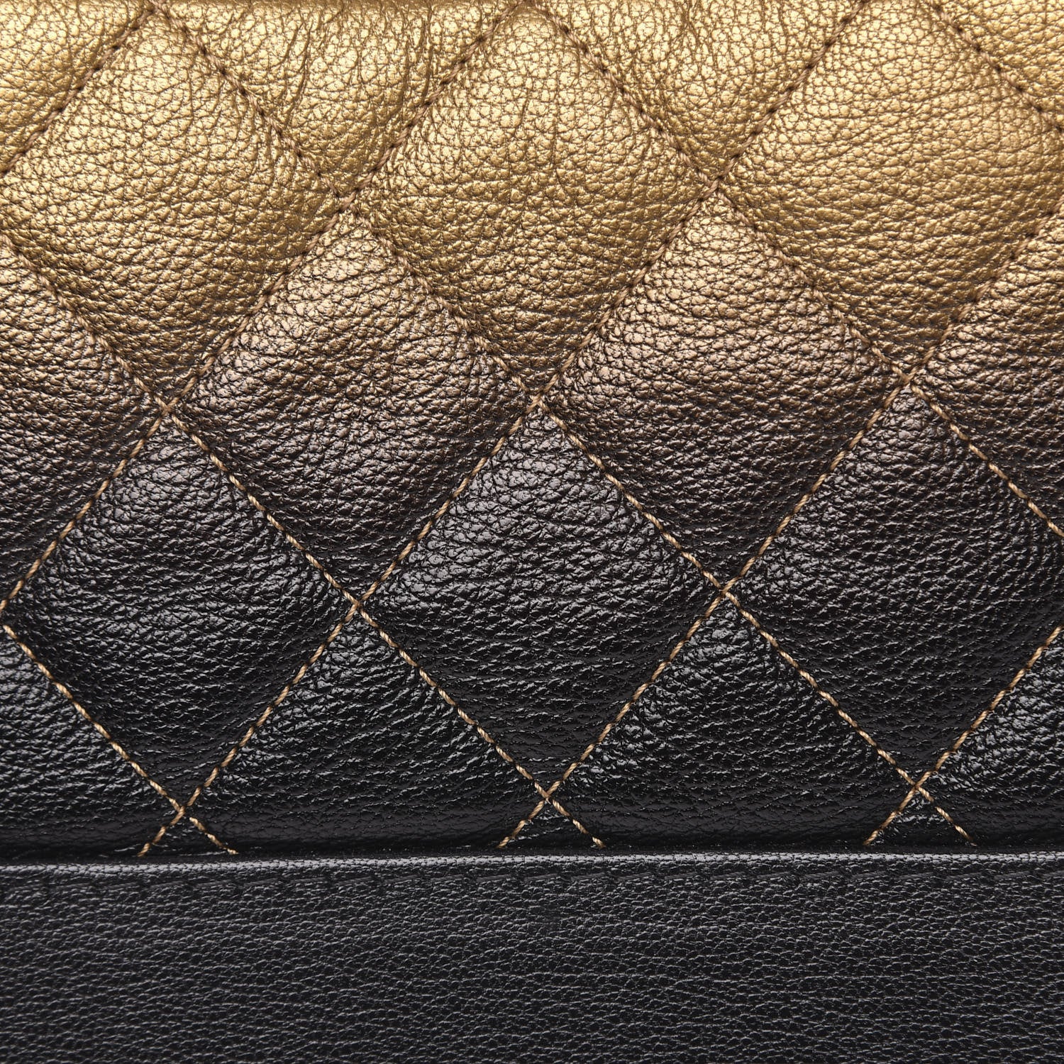 Chanel Metallic Goatskin Quilted Small Gabrielle Hobo Gold Black 8 of 13