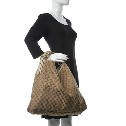 Gucci Monogram Large Horsebit Chain Hobo Off White 2 of 9