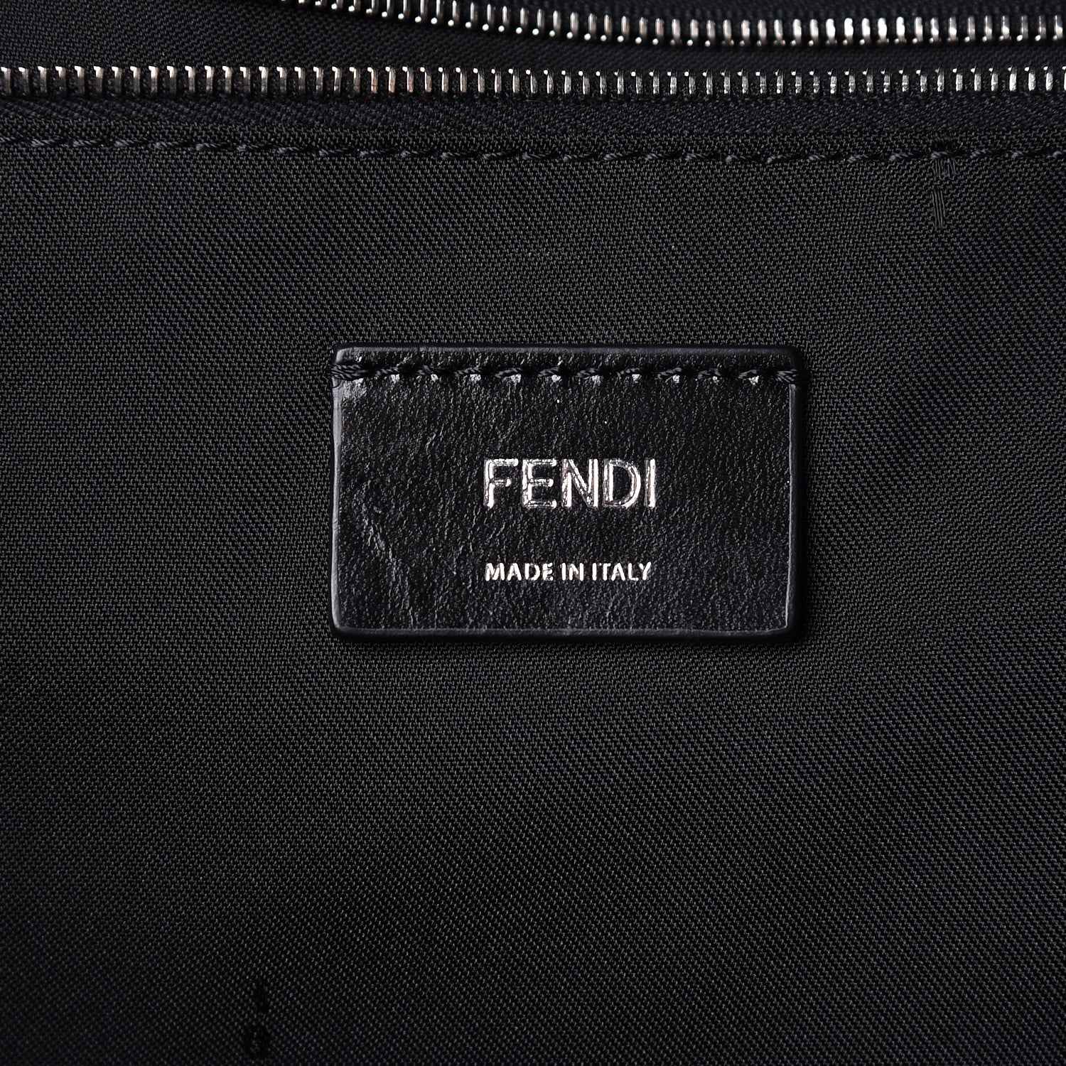 Fendi Nylon Vitello Liberty Metal Monster Eyes Rounded Backpack Black 6 of 10