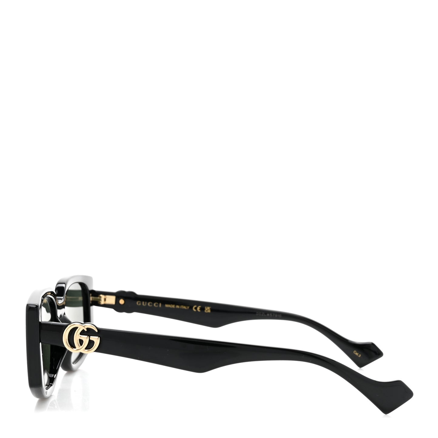 Acetate Rectangle Frame Sunglasses GG1534S Black