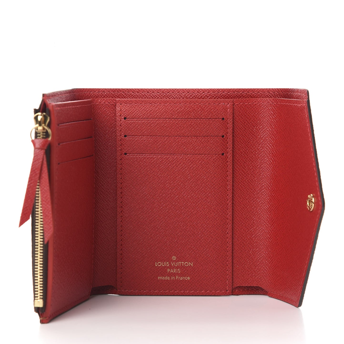 Damier Ebene Victorine Wallet Red