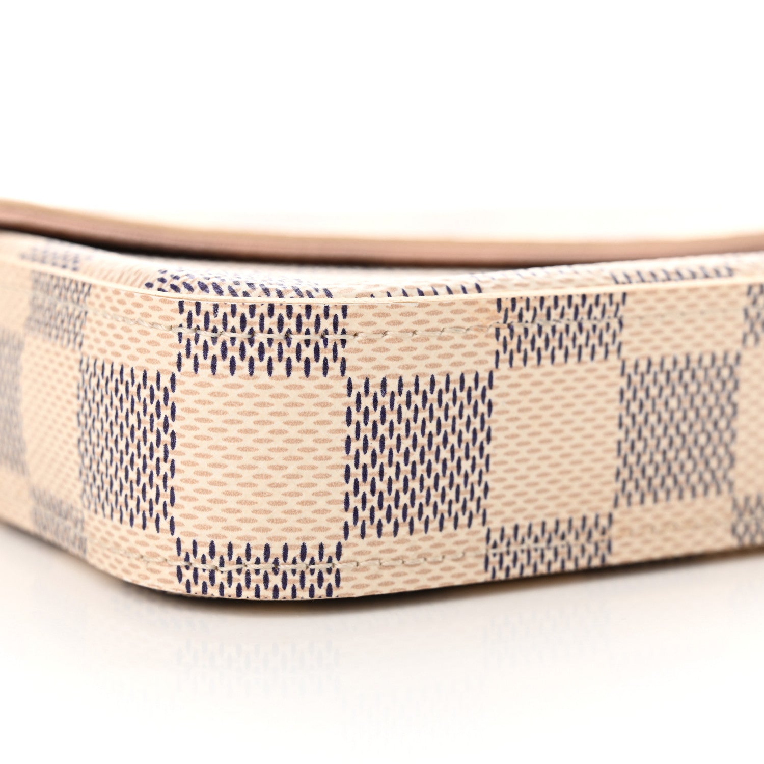 Louis Vuitton Damier Azur Pochette Felicie Chain Wallet Rose Ballerine 9 of 11