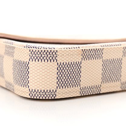 Louis Vuitton Damier Azur Pochette Felicie Chain Wallet Rose Ballerine 9 of 11