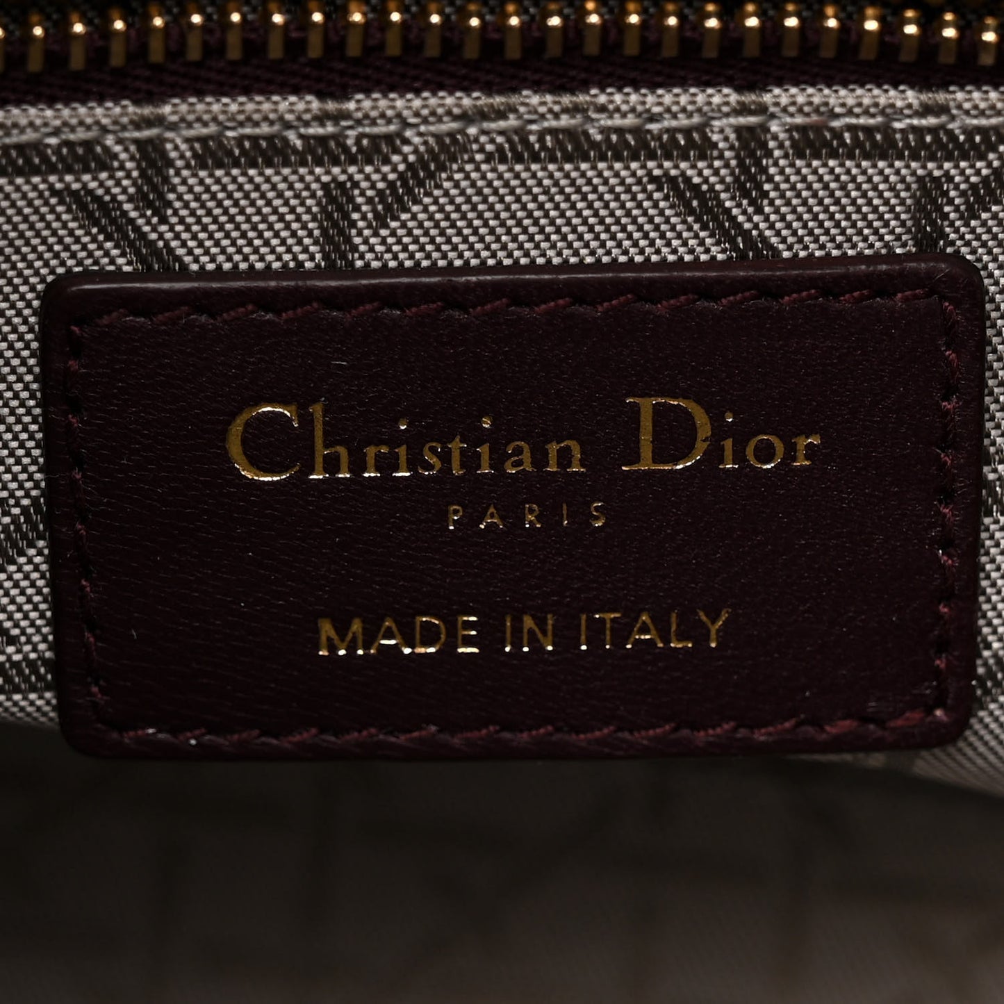 Lambskin Cannage Small Lucky Badges My Lady Dior Burgundy