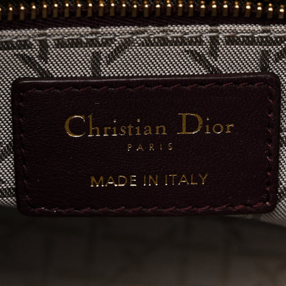 Christian Dior Lambskin Cannage Small Lucky Badges My Lady Dior Burgundy 6 of 10