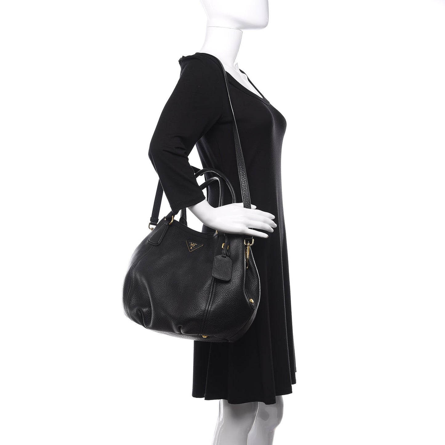 Vitello Daino Tote Black