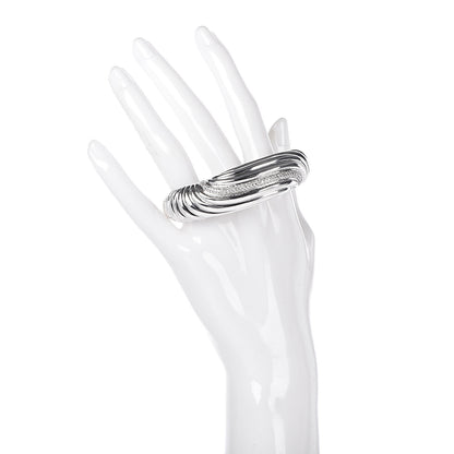 David Yurman Sterling Silver Diamond Hinge Cuff Bracelet 2 of 4