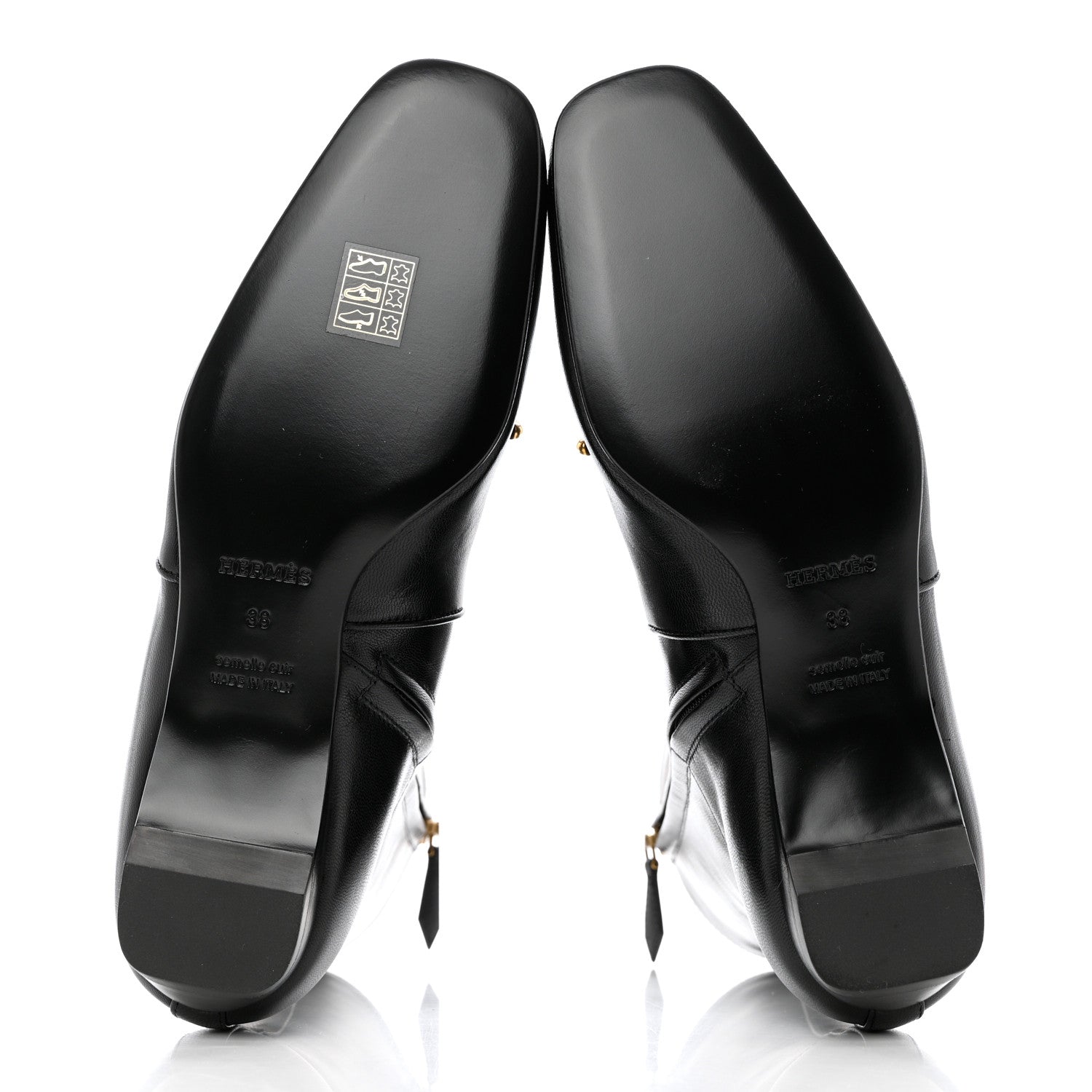 Hermes Goatskin Dora Ankle Boots 38 Black 5 of 11