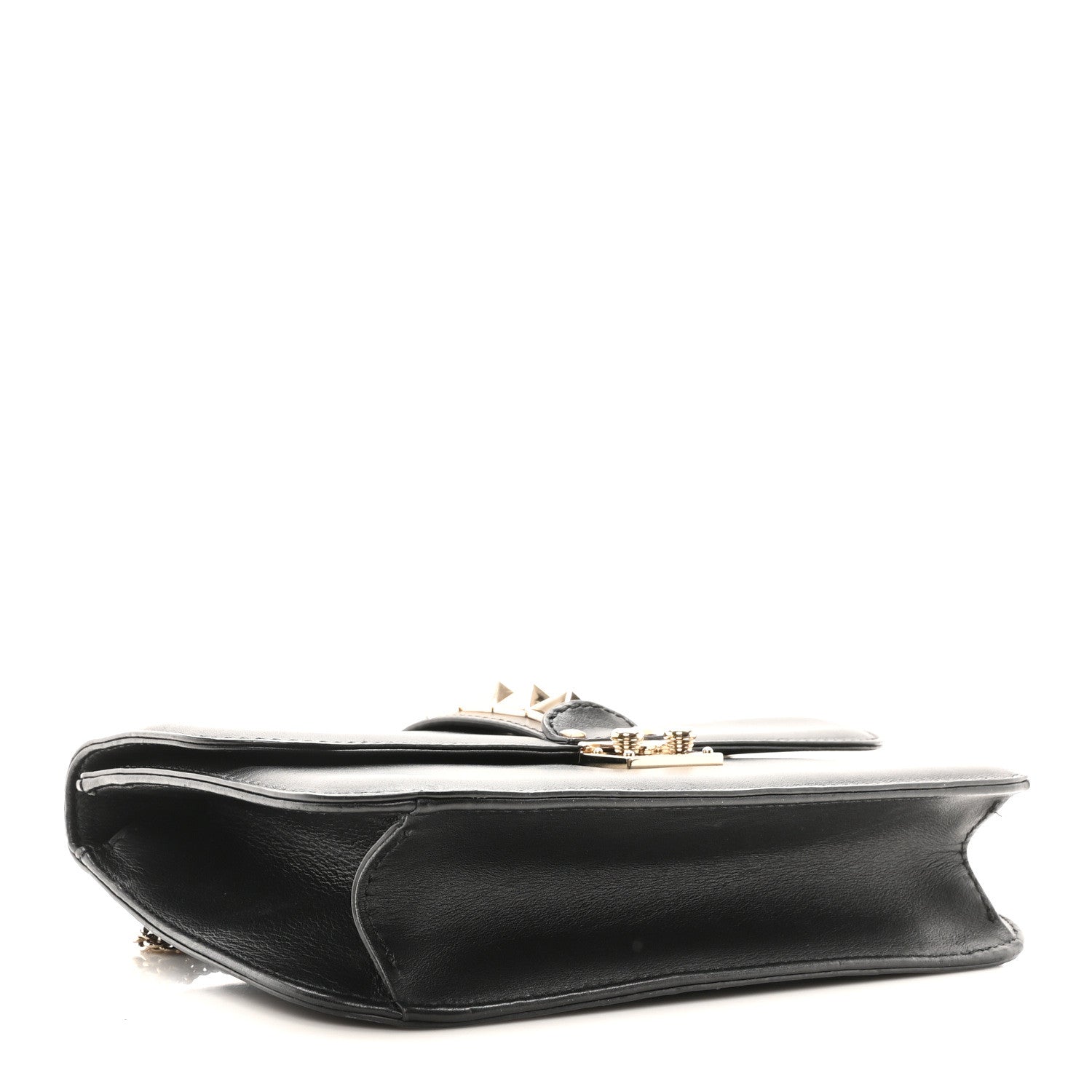 Valentino Garavani Vitello Medium Glam Lock Rockstud Flap Black 4 of 9