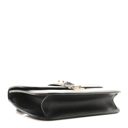 Valentino Garavani Vitello Medium Glam Lock Rockstud Flap Black 4 of 9