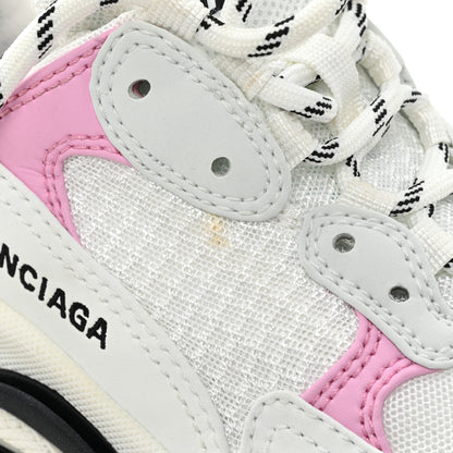Balenciaga Fabric Mesh Washed Effect Womens Triple S Sneakers 36 Pink White Blue 13 of 13