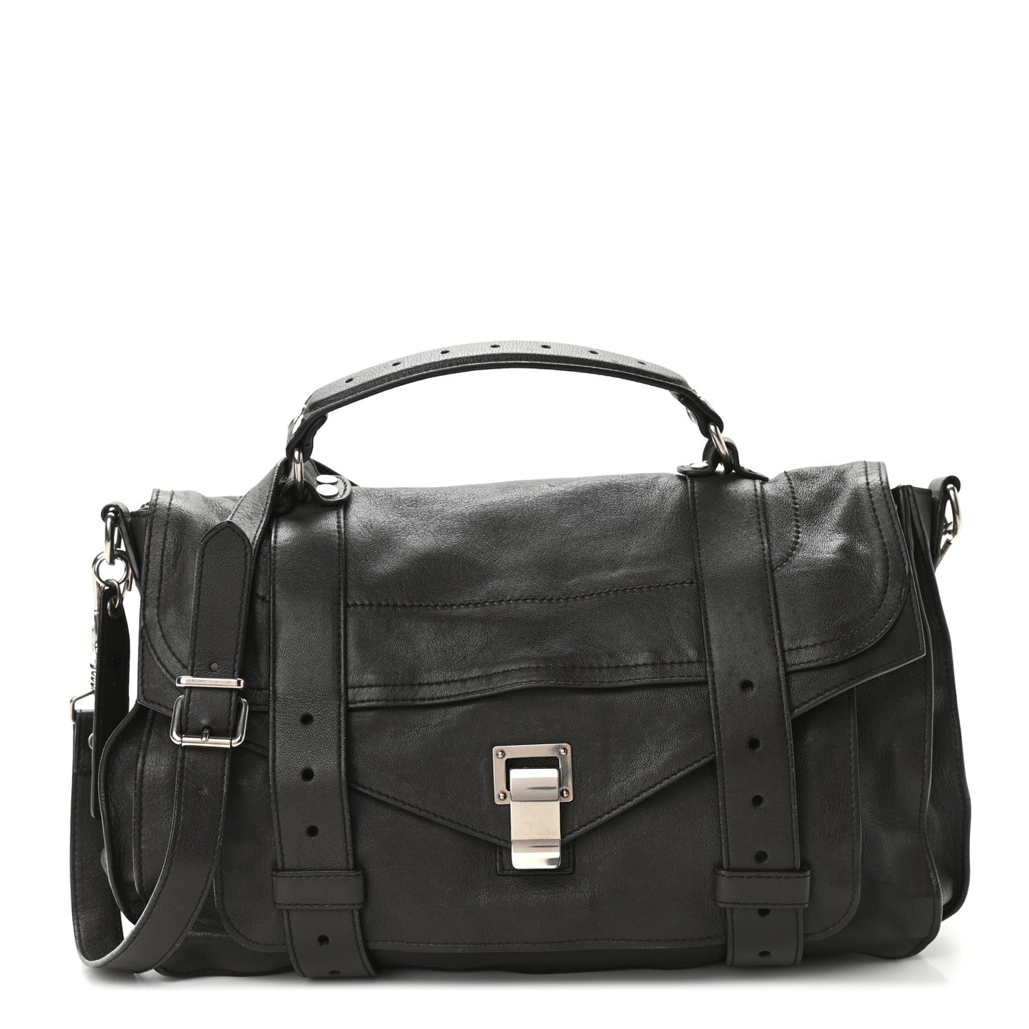 Lambskin Medium PS1 Satchel Dark Chocolate