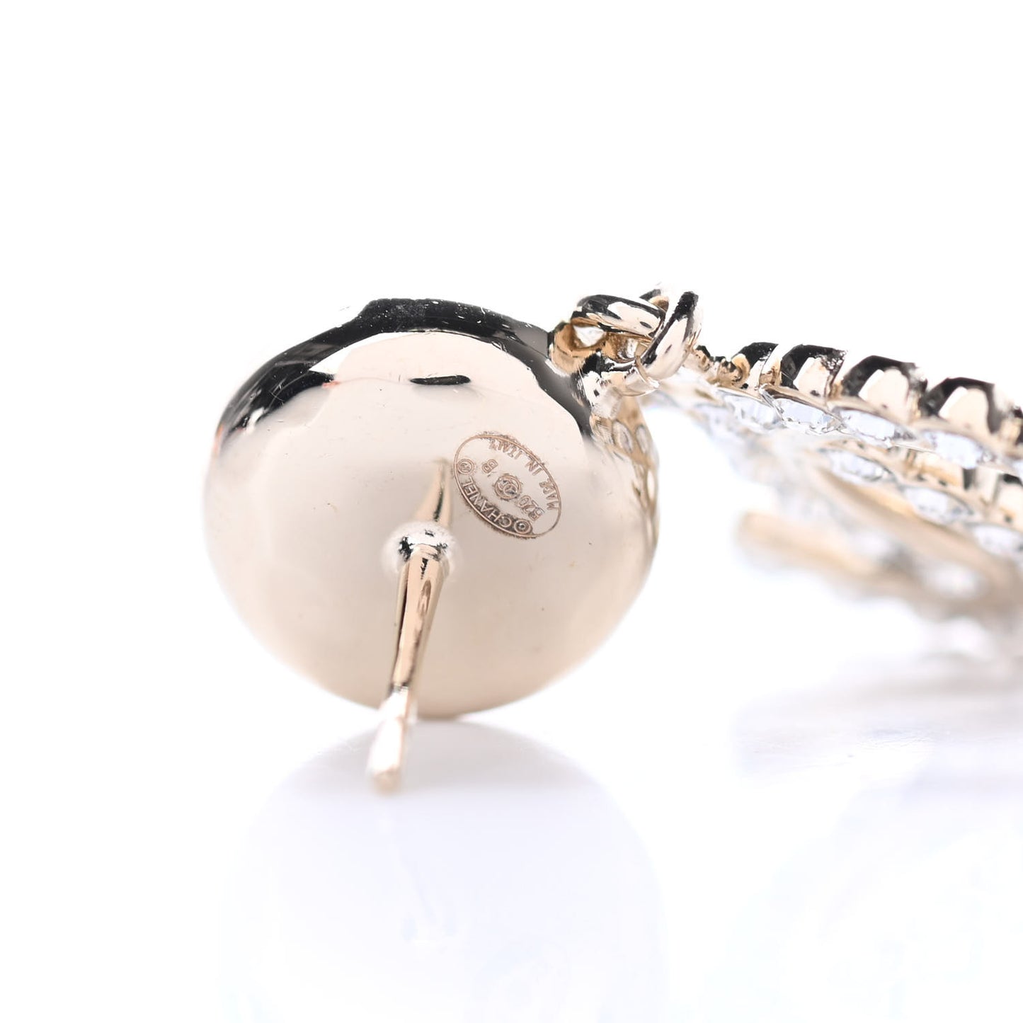 Crystal Pearl Bow-tiful CC Drop Earrings Gold
