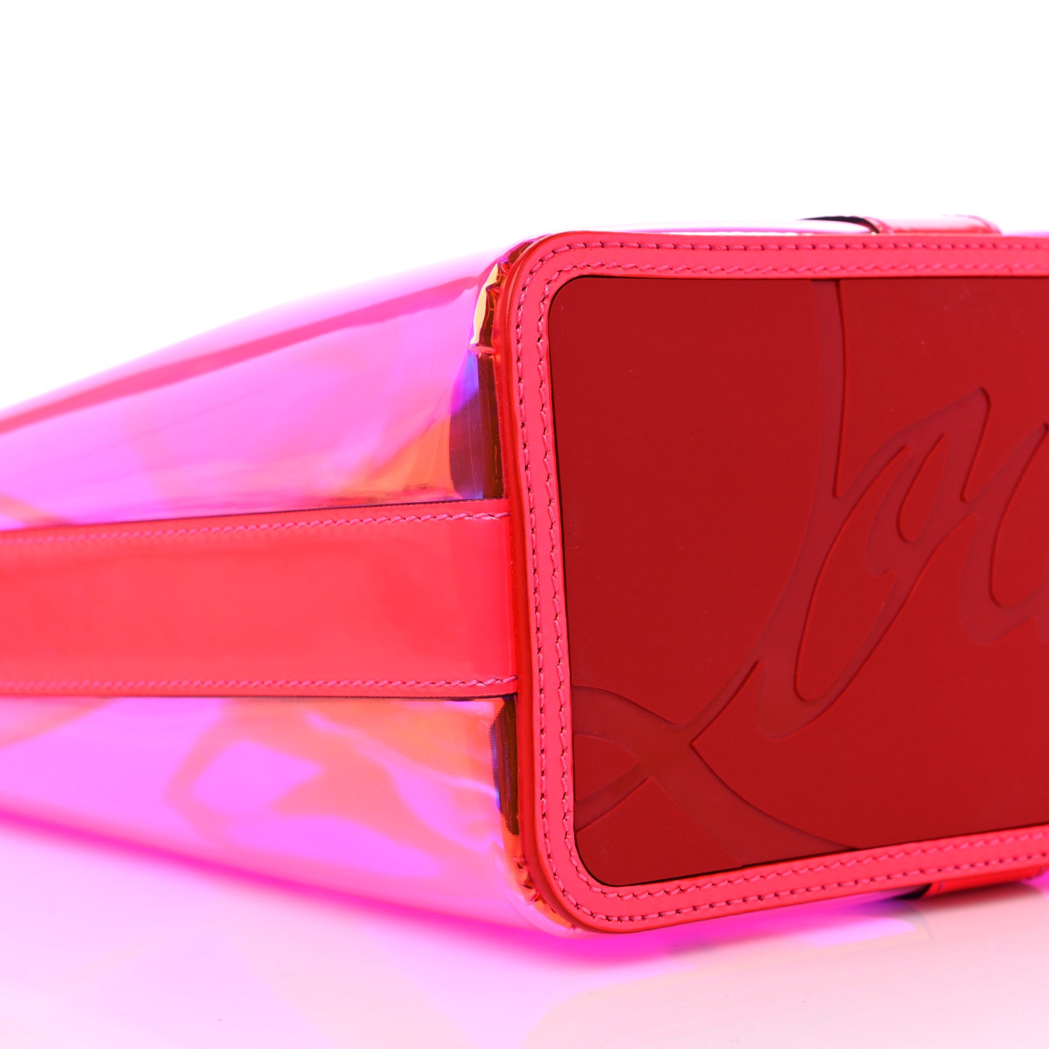 Christian Louboutin PVC Spikes East West Cabata Tote Pink 9 of 11