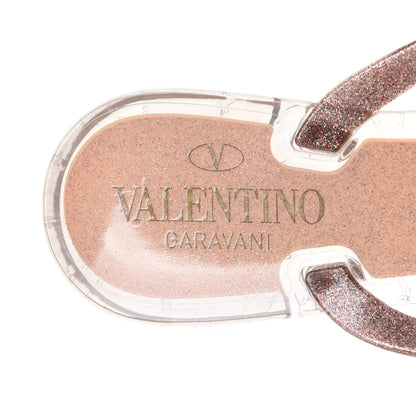Valentino Garavani PVC Jelly Glitter Rockstud Bow Thong Sandals 36 Multicolor 14 of 18