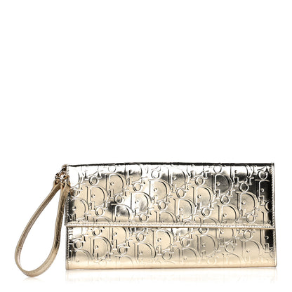 Christian Dior Metallic Patent Ultimate Wristlet Gold 2 of 8