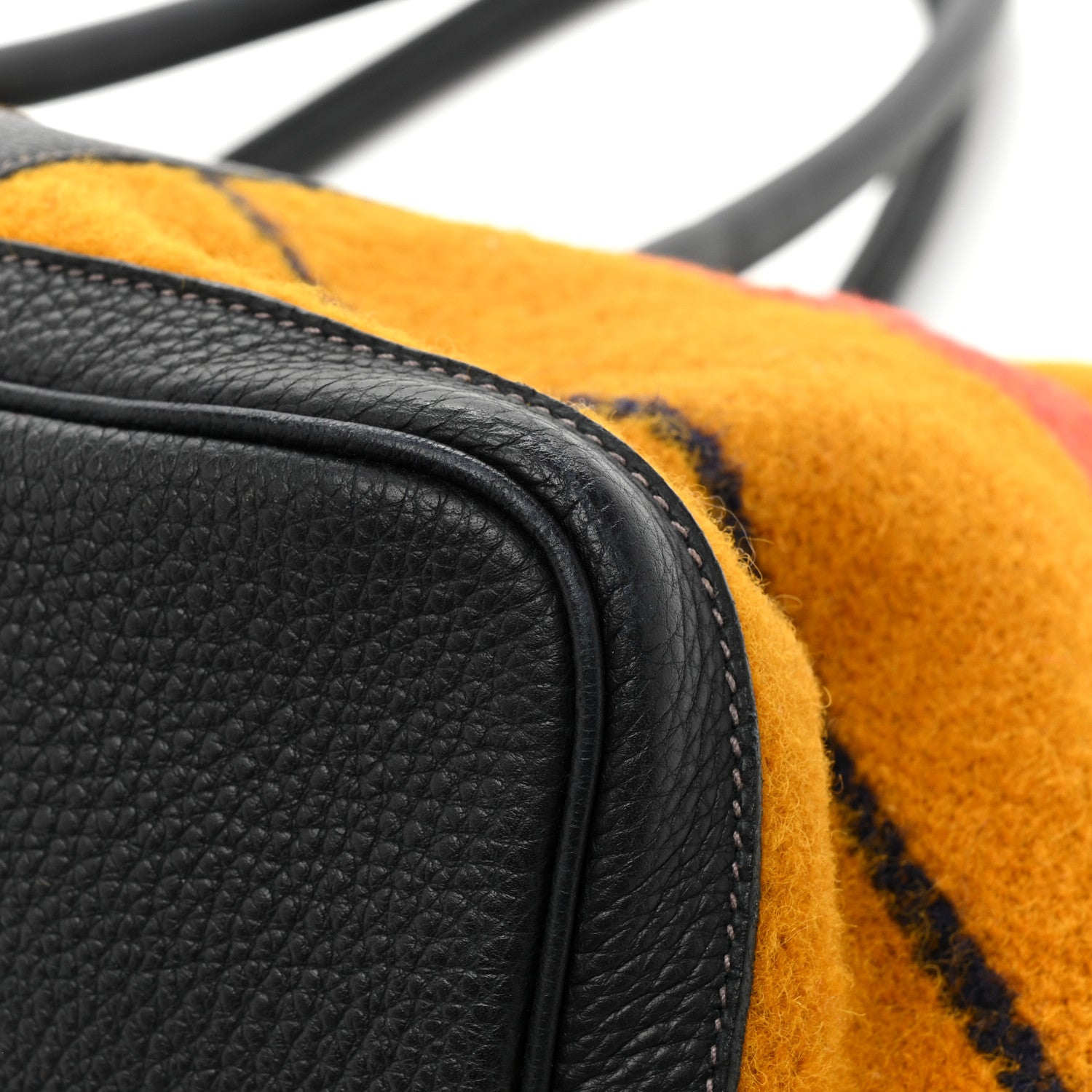 Hermes Wool Rocabar Garden Party Tote 36 MM Orange Black 13 of 13