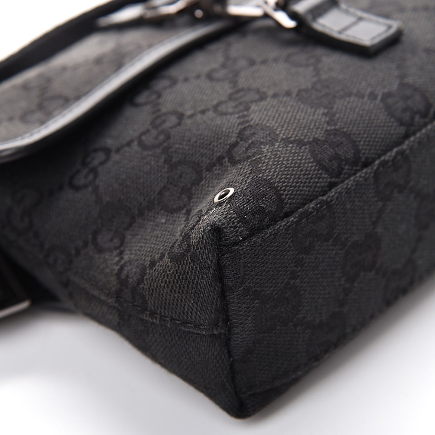 GG Monogram Web Flight Belt Bag Black