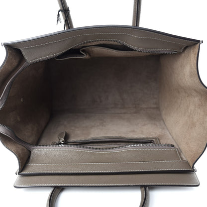 Celine Drummed Calfskin Mini Luggage Souris 5 of 12
