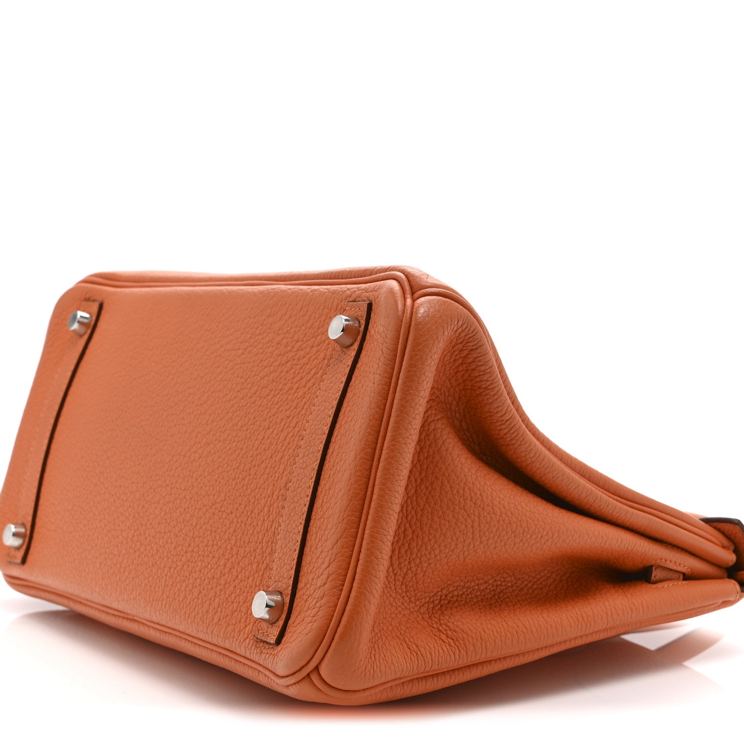 Hermes Taurillon Clemence Birkin 30 Orange 10 of 10