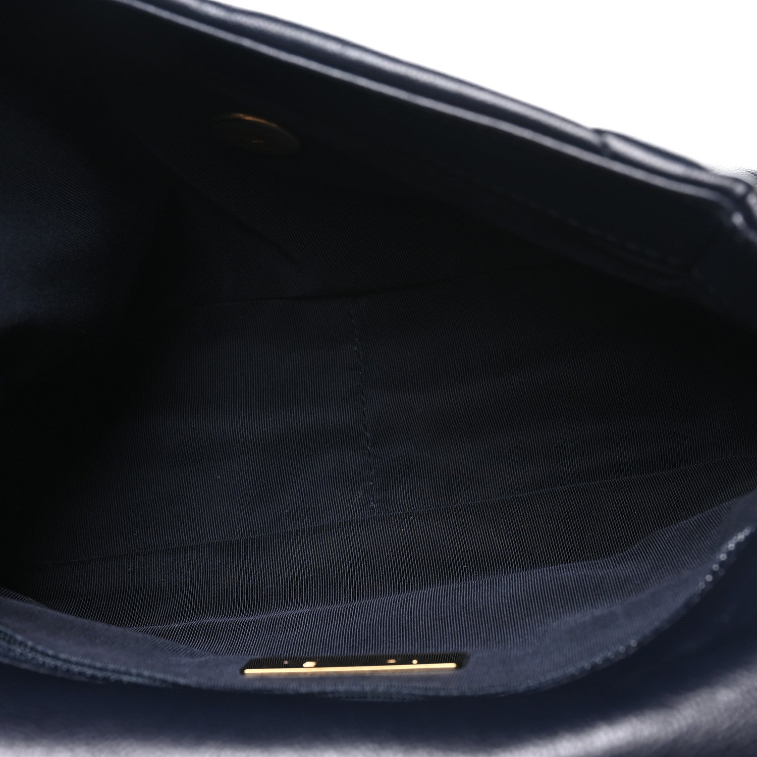 Chanel Goatskin Quilted Medium Chanel 19 Flap Navy Blue 5 of 9