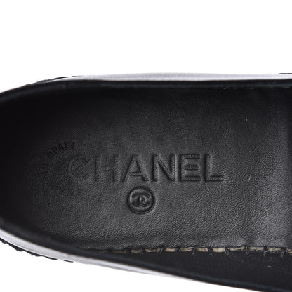 Chanel Lambskin Quilted CC Espadrilles 41 Black 9 of 11