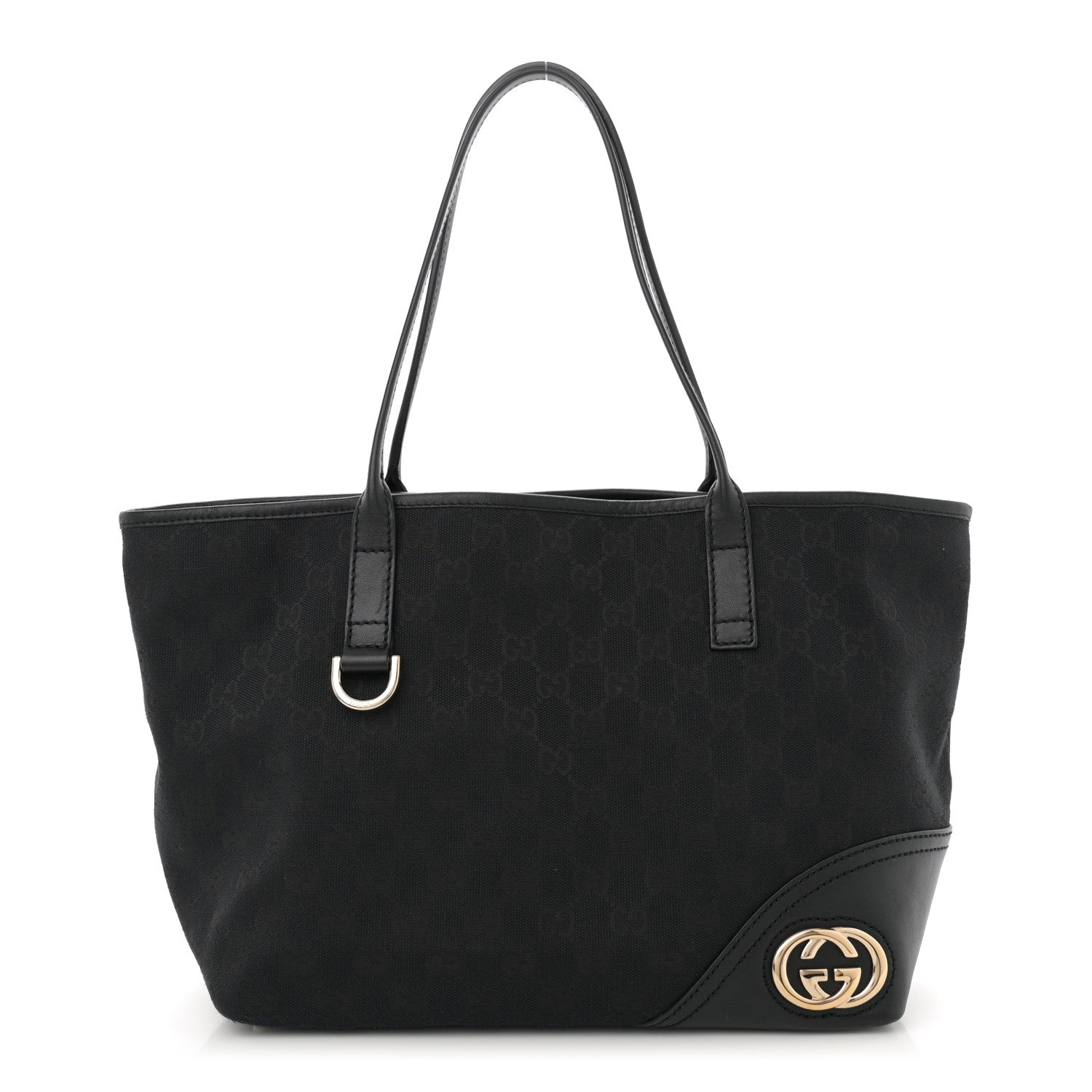 Gucci Monogram Medium New Britt Tote Black 1 of 10